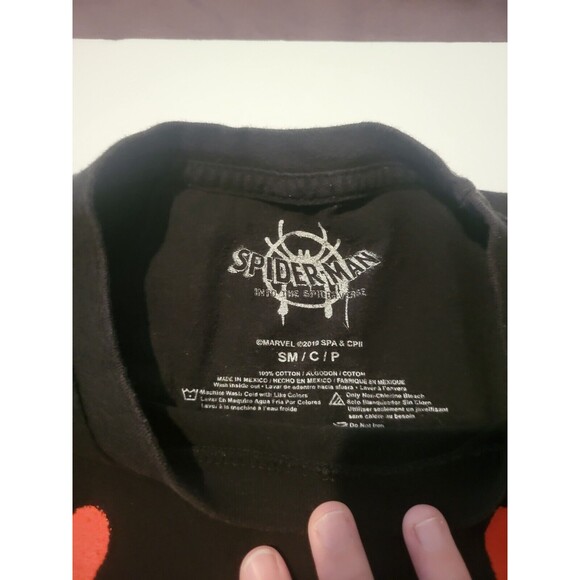 Miles Morales Spider-Man: Into The Spider-Verse Logo Black T-Shirt Unisex Small - Picture 4 of 5